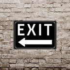 8x12"Exit Sign with Right Arrow - High-Intensity Aluminum Parking Lot Sign, Weatherproof & Fade-Resistant, Ideal for Outdoor & Indoor Use - Curbside Sign(horizontal version)
