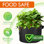 Gardzen 6-Pack 1 Gallon Grow Bags, Aeration Fabric Pots with Handles, Heavy Duty Cloth Pots for Plants