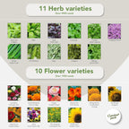 Garden Pack Seeds Pouch - 50 Varieties of Vegetable, Herb & Flower Seeds for Planting - 25,000 Non GMO Heirloom Seeds - Garden Seeds for Vegetable Garden