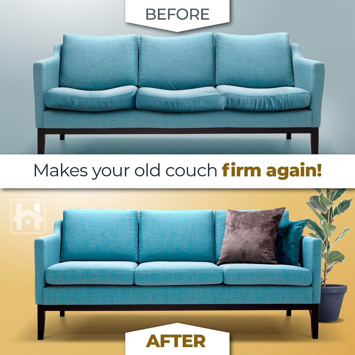 Golden Home Essentials Heavy Duty Couch Support for Sagging Cushions – 25in x 72in Extra Wide Sofa Cushion Board - Anti-Slip Sofa Cushion Support Board | Breathable Material