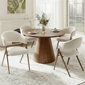 COLAMY Dining Chairs Set of 4, Modern Upholstered Dining Room Kitchen Chairs with Iron Legs, Open Back and Padded Seat, for Living Room/Restaurant/Cafe, Beige