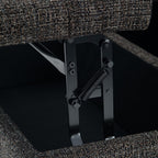SIMPLIHOME Harrison Coffee Table Storage Ottoman - 36 inch Wide Upholstered Tweed Look Fabric Square Ottoman in Warm Dark Charcoal Melange, Transitional Ottoman for Living Room with Split Lift-Up Lid