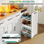 72" Tall 60" Wide Extra Large Pantry Storage Cabinet w/Power Outlet,LED Light,Farmhouse Kitchen Hutch Food Pantry Cabinet,3 Drawer,6 Doors Shelves,Storage Cart 3 Tier,for Kitchens,Dining Room,White