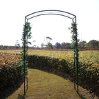 Steel Garden Arch, 7'6" High x 4'7" Wide, Garden Arbor for Various Climbing Plant, Outdoor Garden Lawn Backyard