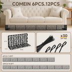 Under Couch Blocker for Bed,Under Bed Blocker for Pets,Under Sofa Furniture Blocker,Plastic Under Couch Blocker for Dogs Pets Cats,Black,16PCS