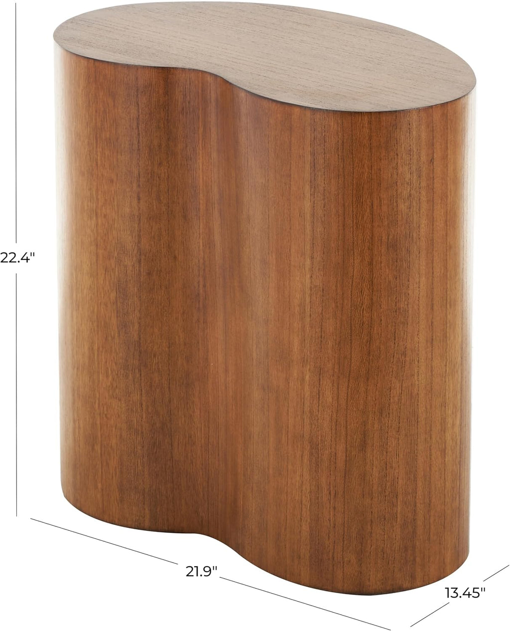 Deco 79 Wood Side End Accent Table Heart Inspired End Table, Side Table 22" x 13" x 22", Brown