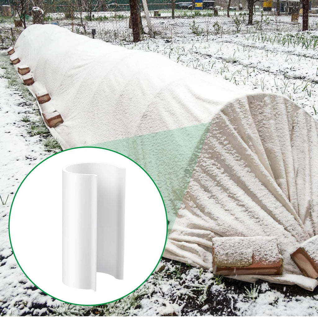 Jetec 32 Pcs PVC Pipe Clips Pool Cover Clamps for Above Ground Pool Greenhouses, Row Covers, Garden, Shelters, Bird Protection, 2.4 Inch Long(for 1 Inch PVC Pipe,White)