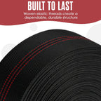 Chair Webbing, Upholstery Webbing, Couch Elastic, 2 Inch, 160 Foot Roll | Houseables Replacement Straps for Lawn Chairs Upholstery Strapping Kit for Furniture Repair, Support, Sofa, Dining Seat, Belt