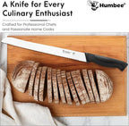 12-Inch Serrated Bread Knife, Premium High Carbon Stainless Steel Blade Knife for Bread with Ergonomic Handle, NSF Certified, DT-30 Series, Black