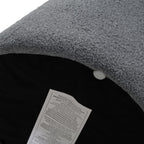 Mushroom Ottoman, 18” Boucle Foot Stool for Living Room & Bedroom, Cute Vanity Stool, Accent Footrest for Entryway, No Assembly Required, Gray