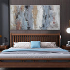 YISXINOAG Abstract Wall Art For Living Room Colorful Canvas Art Wall Decor Large Teal Blue White Wall Art Office Decor Abstract Painting For Home Bedroom Hotel Artwork 29x58 Inch
