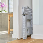 Zeller Present - Schöner Leben. Praktisch WOHNEN. Zeller 13036 Premium Klapphocker faltbar, Kunststoff, grau, TÜV geprüft, belastbar bis 150 kg, ca. 38,5 x 31,5 x 39 cm, Plastik, groß