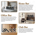 Kings Brand Furniture 30-Bottle Wine Rack – Geometric Grid Design, Modern Countertop Wine Storage for Kitchen, Bar, or Sideboard Display (Concrete Finish)