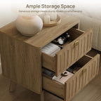 SICOTAS Nightstands Set of 2 with Drawers, 21" Wide Modern Bedside Tables