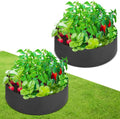 2 Pack Large 50 Gallon Plant Grow Bags, Round Black Fabric Raised Garden Beds, Durable Garden Planter Cloth Pots Container to Grow Vegetables for Outdoor Plants