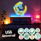 Snake on Moon Neon Sign, Animal Neon Sign, Neon sign Art Bedroom, Snake wall decor, Python Signs For Bedroom Beer Bar Neon Light Sign Hotel Party Club Office Art Lights for Kid Bedroom Man Cave Bar-Yellow