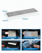 PHILTOP ACF032 (CF10733) Cabin Air Filter, Replacement for Cooper (2007-2015), Countryman (2011-2016), Paceman (2013-2016), Premium Cabin Filter with Activated Carbon Filter Up Dust Pollen