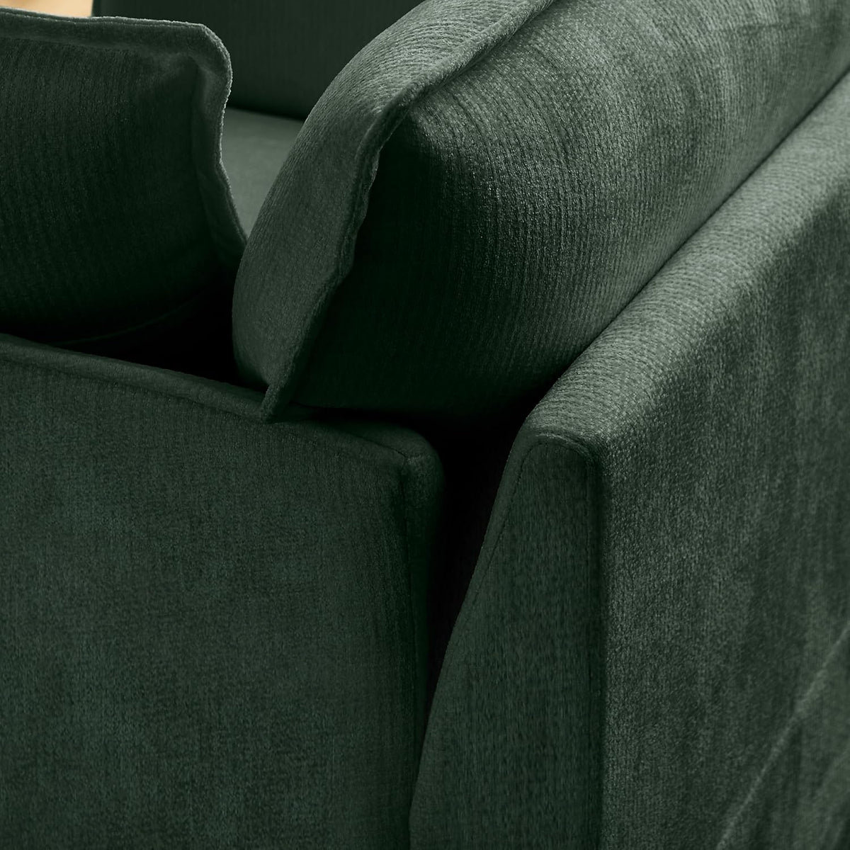 ERYE 47" Chenille Upholstered Accent Chair Wide Seat Armchair for Living Room Bedroom, Modern Upholstered Armchair W/ 2 Pillows and USB-C Ports for Home Apartment Office