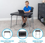 LIFETIME Stacking Compact Folding Table, 30 in. x 20 in., Black and Silver, Indoor/Outdoor