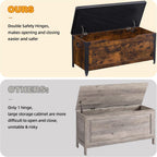 GAOMON Storage Chest, Wooden Storage Trunk with Metal Frame, Entryway Shoes Bench with Cushion, Large Storage Organizer, 39.4" Lift-Top Storage Chest with 2 Hinges for Bedroom, Living room