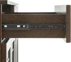 Crosley Furniture Stanton 3-Piece Sideboard Buffet Cabinet and Glass Door Kitchen Storage Pantry Set, Coffee