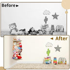 Corner Stuffed Animal Storage Toy Storage Organizer Stuffed Zoo Storage Wood Stuffed Toy Holder DIY Storage W/Star Pattern Hook Colorful Light Adjustable Double Layer Toys Storage for Nursery Bedroom