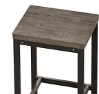 Harper & Bright Designs 4-Piece Dining Table Set, 60.2" L Solid Wood Dining Table with 3 Stools and Metal Frame for Kitchen Dining Room, Grey Brown