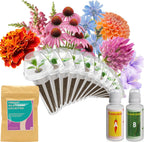 inbloom Flower Seed Pod Kit for AeroGarden, iDoo, Ahopegarden, GARDENCUBE, MUFGA Hydroponics, 12 Pods (350+ Seeds with Coneflower, Petunia, Snapdragon, French Marigold, Dahlia)