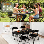 6ft Folding Table Heavy Duty 350 LBS Capacity Foldable Table with 18% Thicker HDPE Waterproof Top & Reinforced Steel Frame, Portable Fold-in-Half Table for Outdoor Indoor Party Wedding Camping