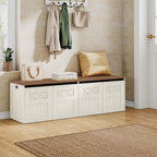 Hzuaneri 59" Farmhouse Storage Chest and Bench | 70 Gal | 330lb Seat