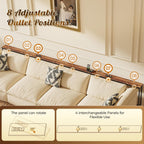 Huuger 133.9 Inch Sofa Table with Power Outlets, Skinny Behind Couch Table | 5.9 Inch Narrow Entryway Table, Extra-Long Console Table, Behind the Couch Table with Outlet for Living Room, Rustic Brown