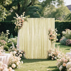 Champagne Sequin Backdrop Curtain 4 Pieces 2FTx8FT Glitter Photography Backdrop for Party Wedding Birthday Christmas Decorations