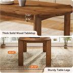 63" Solid Wood Oval Dining Table, Farmhouse Wooden Kitchen Table for 4-6, Rustic Dinner Table for Dining Room, Living Room, Apartment, Brown