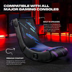 X Rocker Video Gaming Floor Rocker Chair, Built-in Audio, Foldable, for Gamers, Bedroom, or Game Room for Boys, Girls, Teens 5-17, Gifts for Gamers