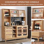 Pantry Storage Cabinet with Microwave Stand, Sliding Charging Station, Drawers & Shelves - Tall Food Pantry Organizer for Home, Metal Orifice Plate Included