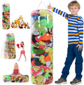 BALAPET Clear Stuffed Animal Bean Bag Cover for Kids,Waterproof PVC Storage Soft Stuff Animal for Organizing Toddler & Children Rooms,Portable Cylinder Bag to Sit, Play & Box(47.2x13.8x13.8in)