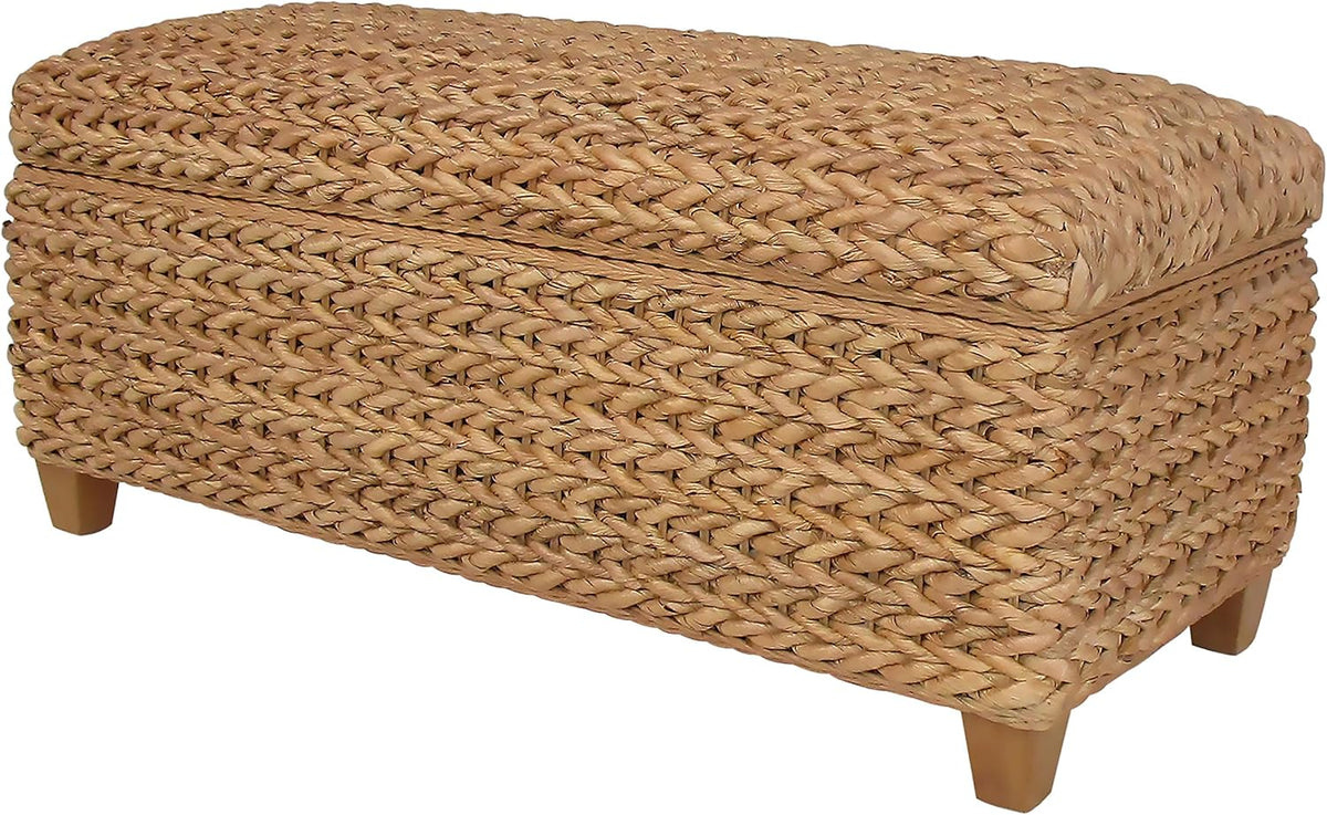 Coaster Home Furnishings - Laughton - Banana Leaf - Storage Bench with Lift-Top Lid and Soft-Close Hinges - Entryway Room - Natural - 500215NTL
