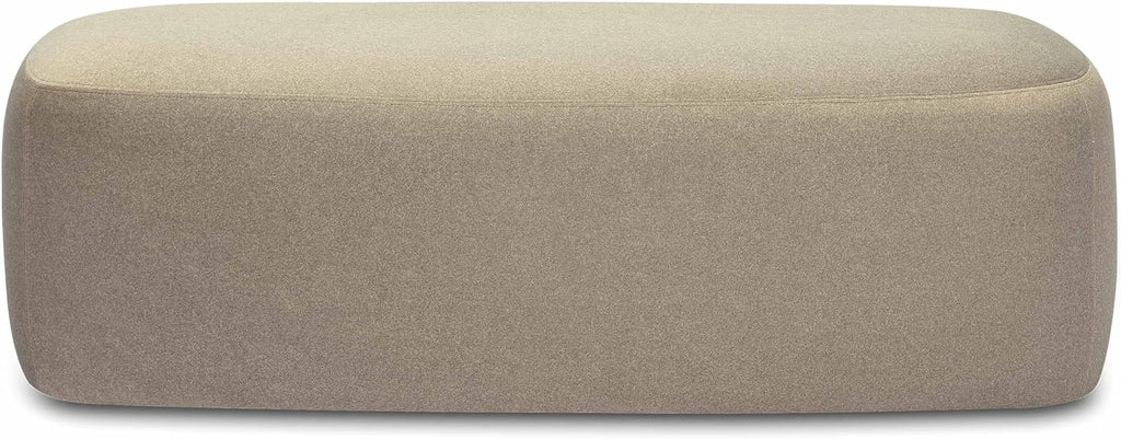 Tov Furniture Graceland Taupe Faux Mohair Bench