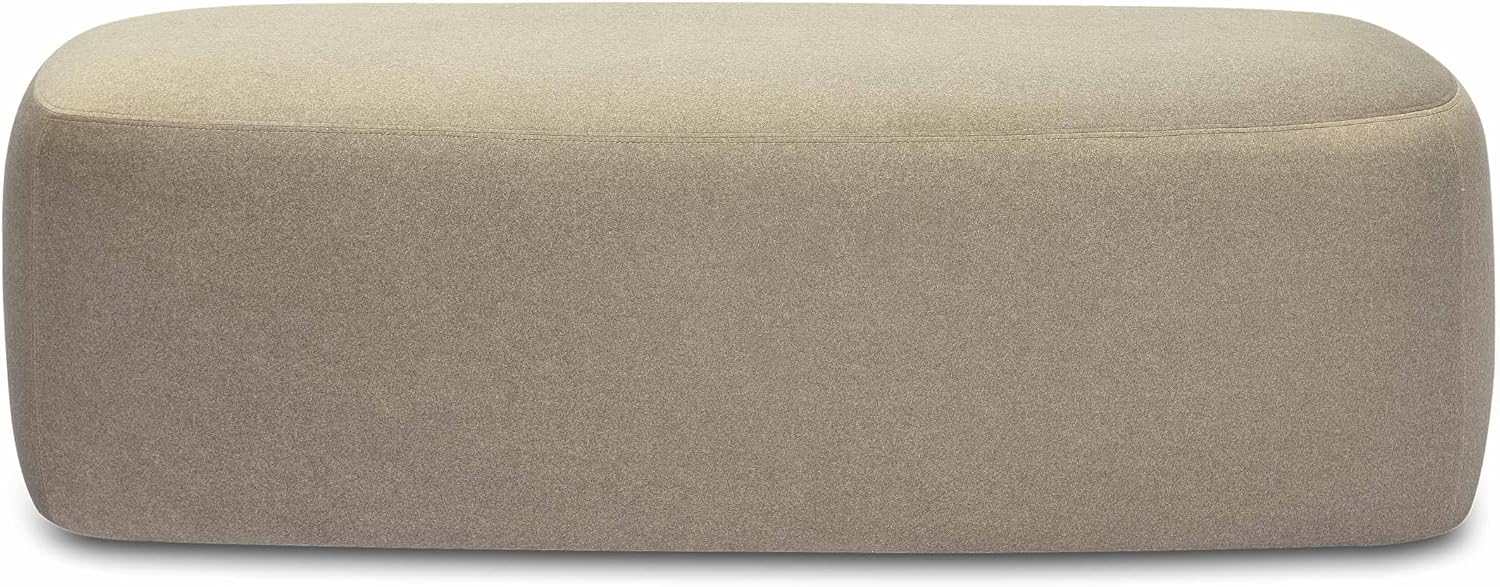 Tov Furniture Graceland Taupe Faux Mohair Bench
