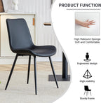 gopop 79" Modern Wood Dining Table Set for 8 with Faux Leather Chairs, Solid Farmhouse Dining Set, Sturdy Modern Rectangular Table for Kitchen, Dining Room or Living Space