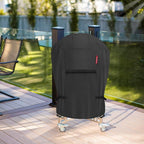 Porch Shield Outdoor Charcoal Kamado Joe Grill Cover Waterproof 600D Rond Smoker Cover Fits 22-24 inch Big Green Egg Char-Griller Char-Broil and Most Kettle Grill 36" Dia x 45" H, Black