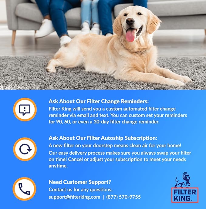 Filter King 20.5x58.5x1 Air Filter | 4-PACK | MERV 8 HVAC Pleated A/C Furnace Filters | MADE IN USA | Actual Size: 20.5 x 58.5 x .75"