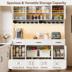 72" Tall Kitchen Pantry Cabinet Whit