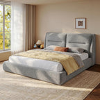 EnHomee Cloud Bed Frame Queen Size, 360° Cushioned Upholstered Bed