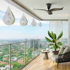 Wind Spinner Flowing-Light Effect Courtyard Decorations Made of Stainless Steel House Hanging Decoration 12“x 8“ Spinners with a 360° Rotating Hook (2 pcs Water Drop-Silver)