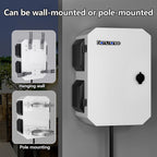 Outdoor Electrical Box with Thermostat and Fan, Cold-Rolled Steel Plate, Aluminum Alloy Back Beam, One-Piece Ventilation Design, IP65 Waterproof, Wall/Pole Mounted. (17.7" x 13.8" x 7.9")