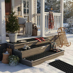 Riakrum 7 Pcs Heated Snow Melting Mats Outdoor, 10 x 30 in Winter Anti-Slip Heated Rubber Mat for Walkways Decks and Sidewalks, Snow and Ice Melting Pads Connection with 9.84 ft Power Cord