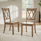 Inspire Q Eleanor X Back Wood Dining Chair (Set of 2) by Classic Dining Chairs Antique White Wood