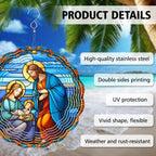 Christian Christmas Wind Spinner, Christian Christmas Wind Spinner Hanging for Yard and Garden, Unique Gift Wind Spinner, 3D Hanging Wind Spinner Outdoor