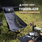 ONETIGRIS Tigerblade High Back Camping Chair with Pillow Design, Comfortable Widened Seat Folding Chair